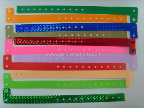 L-shape one time PVC wristband