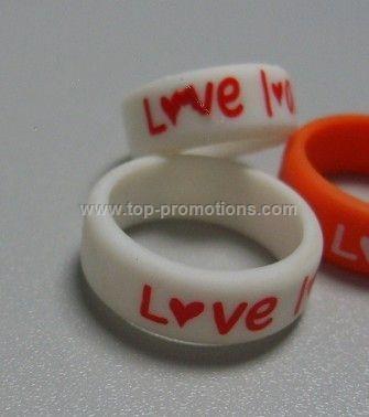 Debossed Silicone Finger Rings