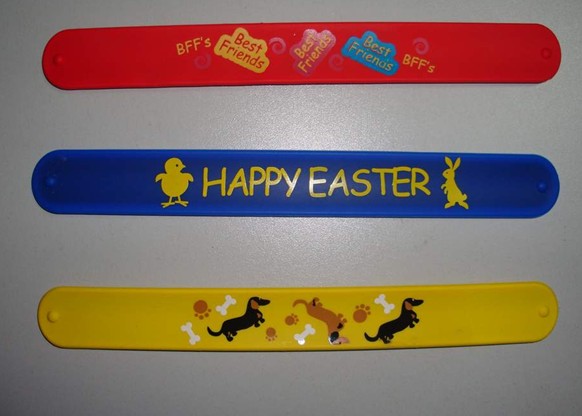 PVC slap bracelet