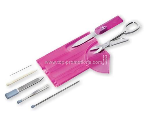 Translucent Pink Swisscard Multi-tool