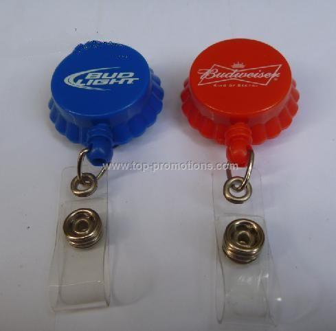 Bottle Cap Shape Retract Badge