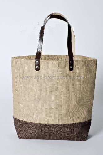 Belize Two tone Burlap Jute Tote Bag