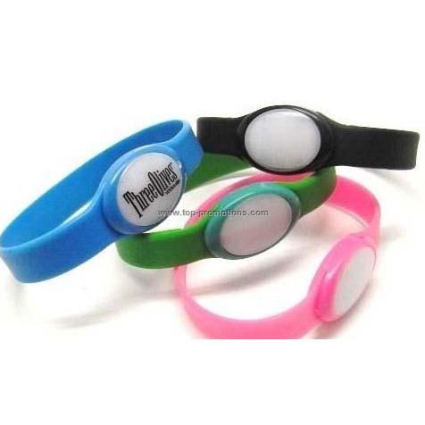 Rubber Bracelet with Flashing LED