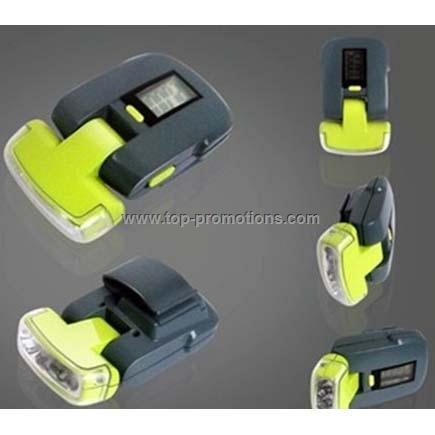 Pedometer with LED flashing light