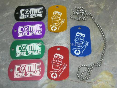 Anodized dog tag