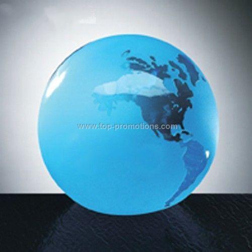 Blue Frosted Ocean World Globe