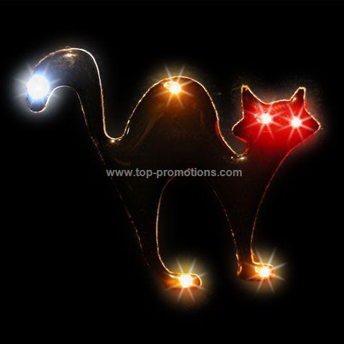 LED Light-Up Magnet - Black Cat