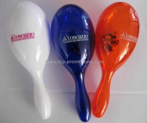 plastic PS transparent maracas toy