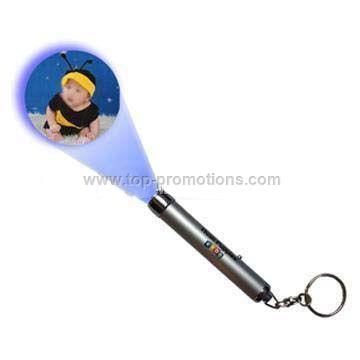 LED Light Projector Key Chain