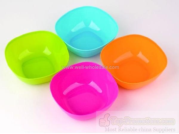 4PC Square Plastic Bowl