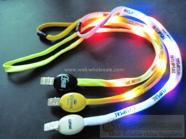 led necklace lanyard light up strap