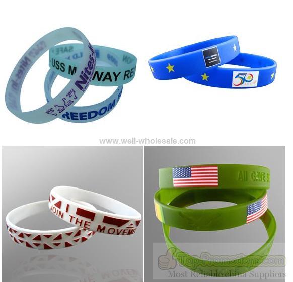 debossed silicone wristband