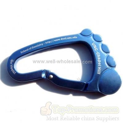 foot shape carabiner/carabiner keychain