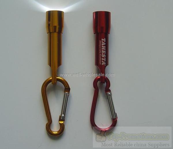 Mulitfunction aluminum alloy carabiner led torchlight