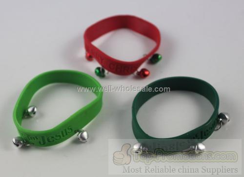 Customized silicone bracelet with bells