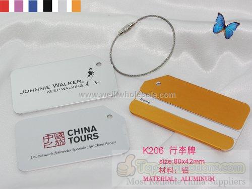 aluminum luggage tag