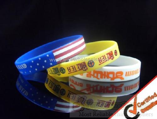 printing silicone wristband,promotional gift