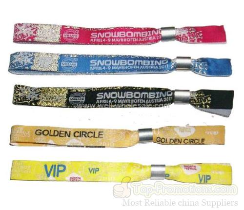 fashion disposable woven wristband