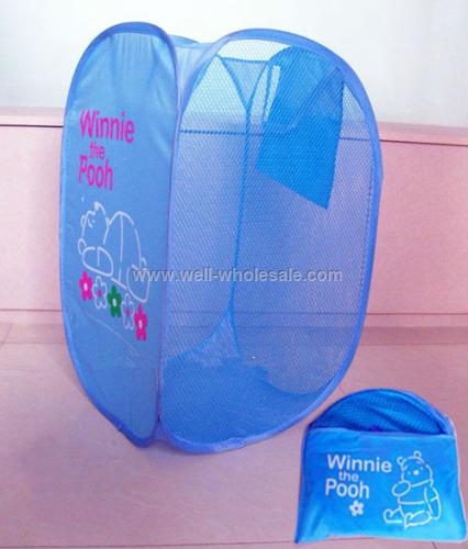 Folding polyester laundry basket, foldable laundry bag