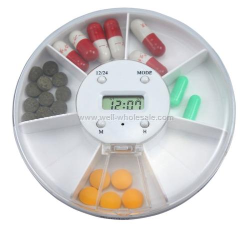 pill box with timer,round pill box
