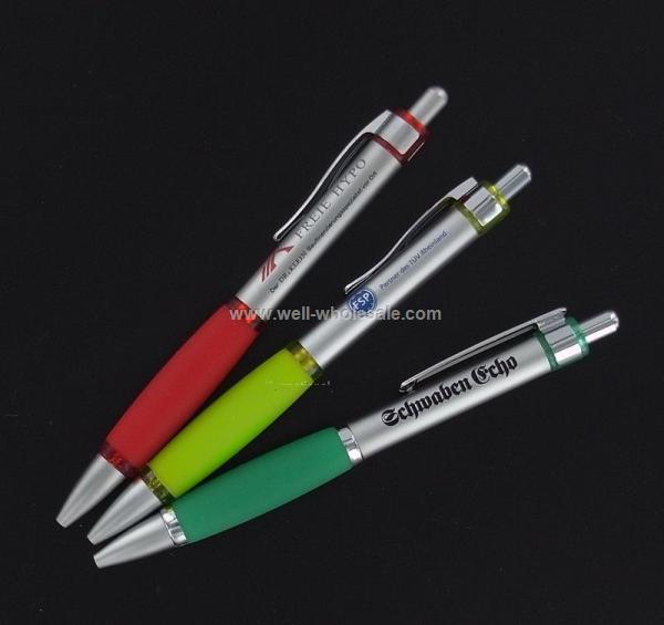 Metall pen with soft rubber grip