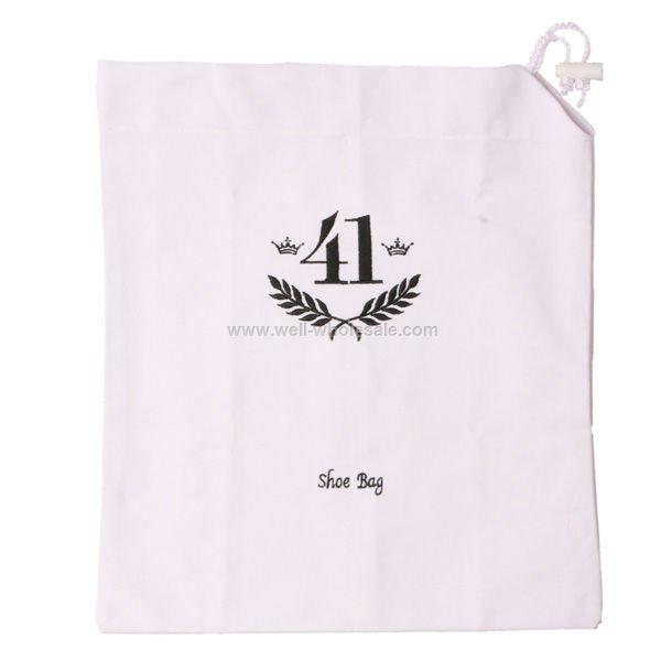 Drawstring cotton shoe bag