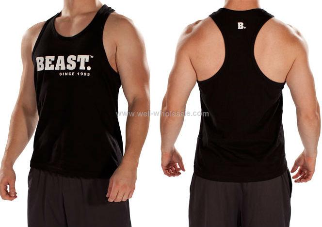 plain 100 cotton men's sports tank tops