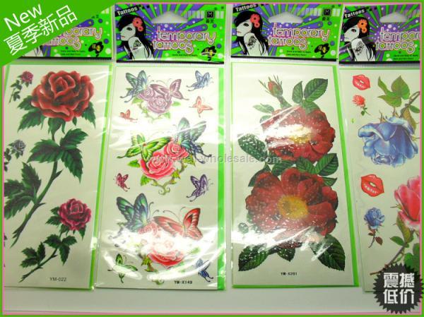 2013 fashion flower temporary tattoo