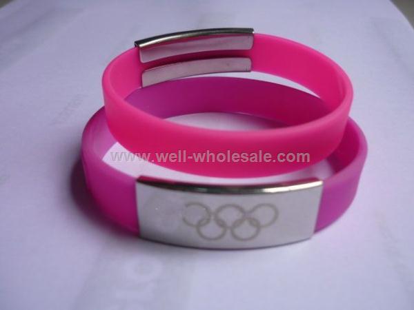 Metal Silicone Wristband