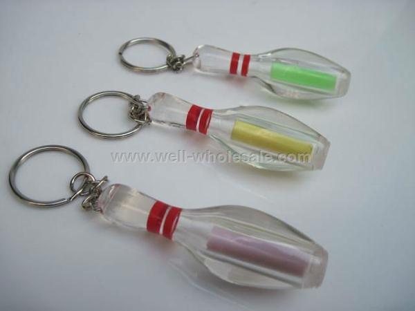 Bowling pin keychain