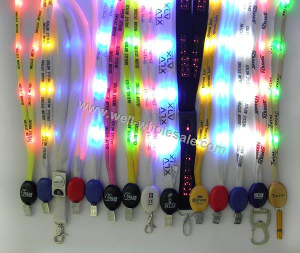 LED Flashing Lanyards LED Glowing Lanyards