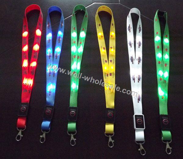 OEM LED Flashing Lanyards LED Glowing Lanyards