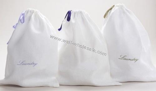 Laundry Bag with Polyester ribbon closure