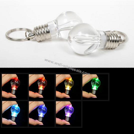 led light bulb keychain