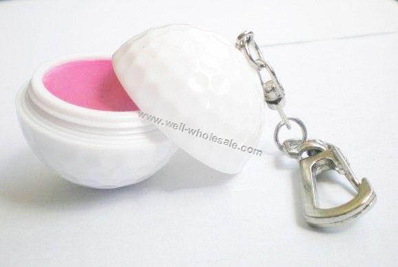 Golf ball lip balm with keychain,Golf Ball Lip Balm