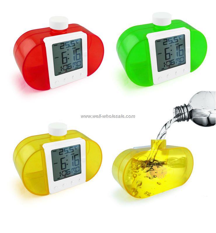 promotional mini gift creative eco-friendly water power clock