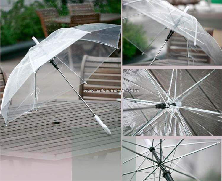 Fashion safe transparent plastic umbrella