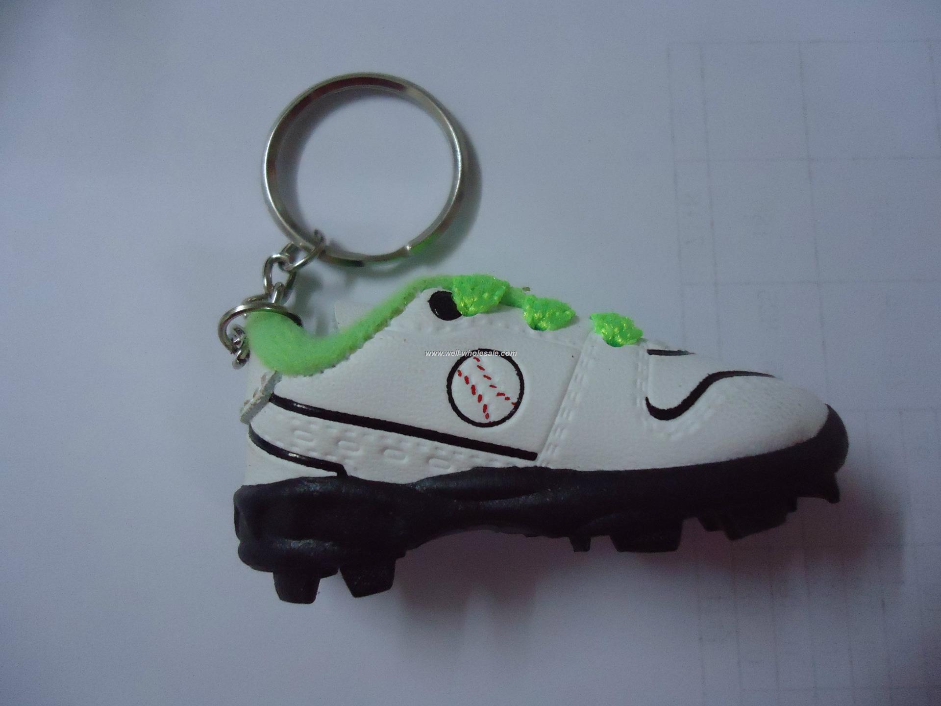 PVC football shoe key chain