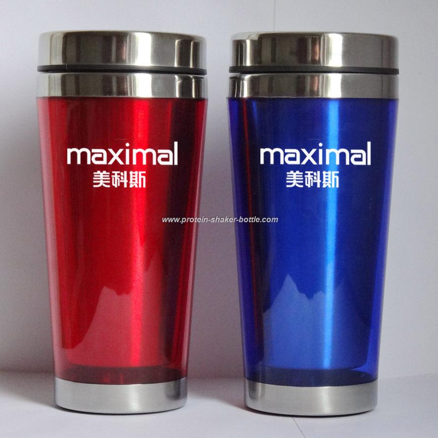 16oz double wall plastic paper insert customized mugs