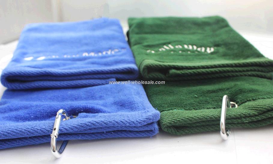 Cotton terry jacquard towel, sport towel, golf towel with logo