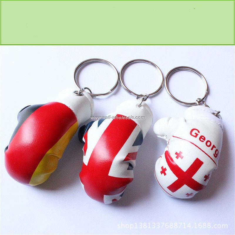 promotion custom mini boxing gloves keychain