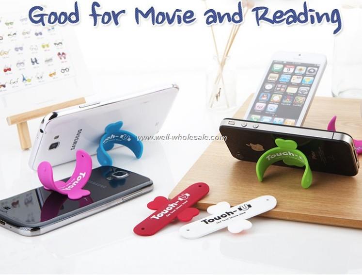 Unique mobile phone silicone holder stand ,silicone phone holder