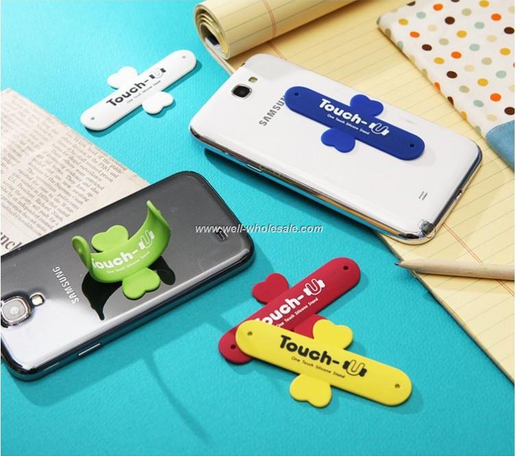 silicone mobile phone holder/silicone card holder adhesive stand/funny cell phone holder