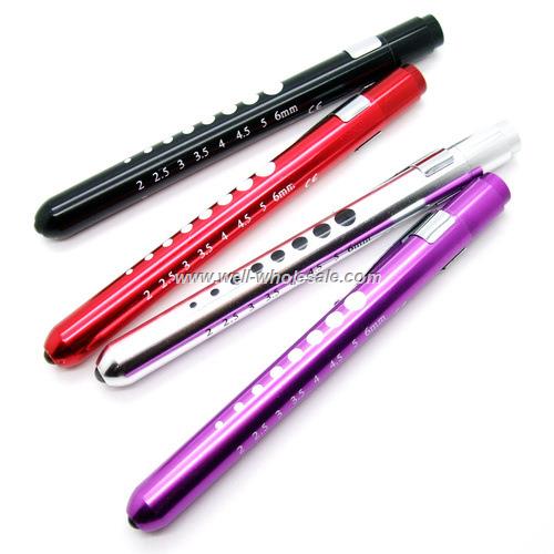 2015 Reusable medical pen torch pen light with pupil gauge