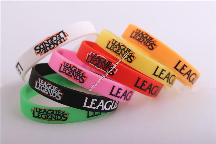 printed logo Silicone Wristband,silicone bracelet