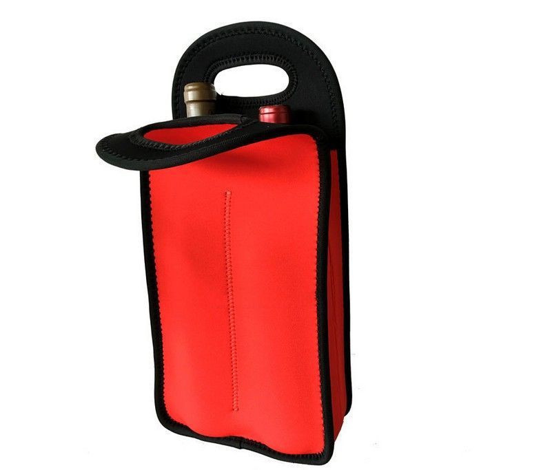 Customized portable neoprene wine cooler bags