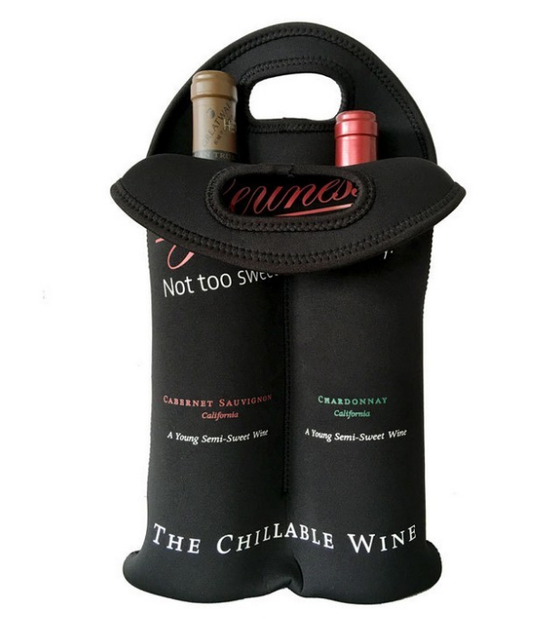 Customized portable neoprene 2 Bottle wine cooler bags