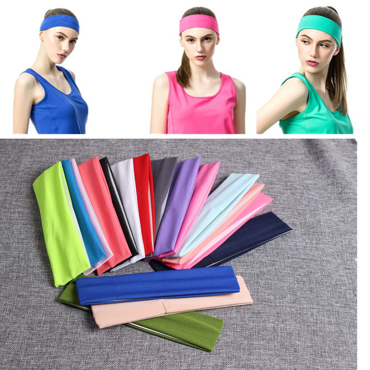 Wholesale head rainbow custom sweatband headband wristbands wrist sweat band