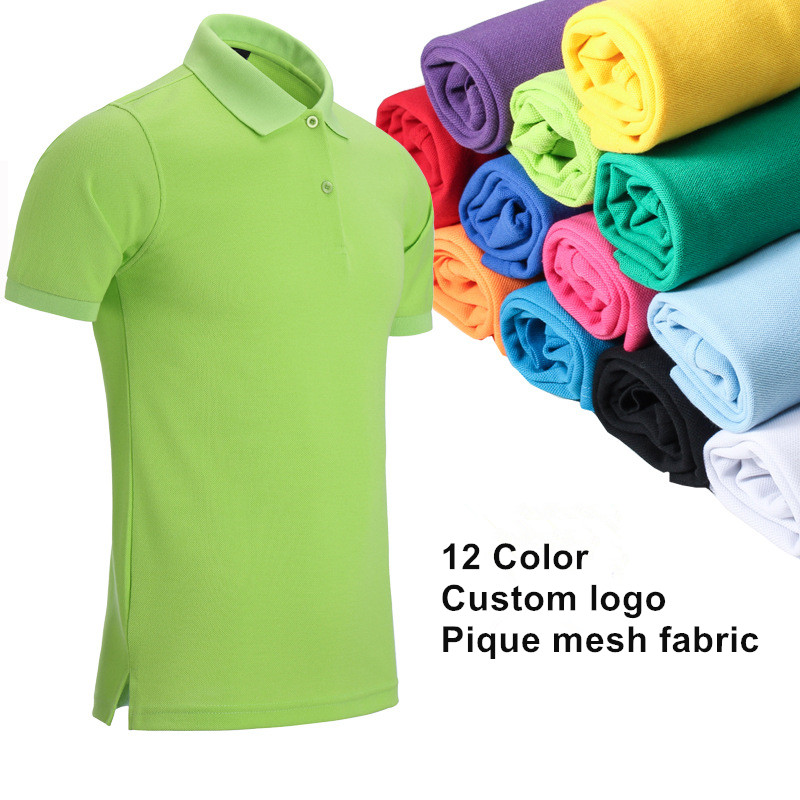custom logo pique mesh cotton fabric mens polo t shirt