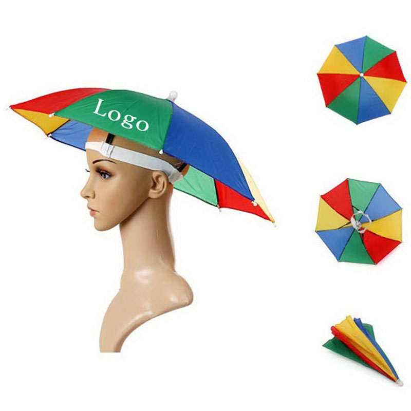 customized promotion logo printed sun umbrella hat